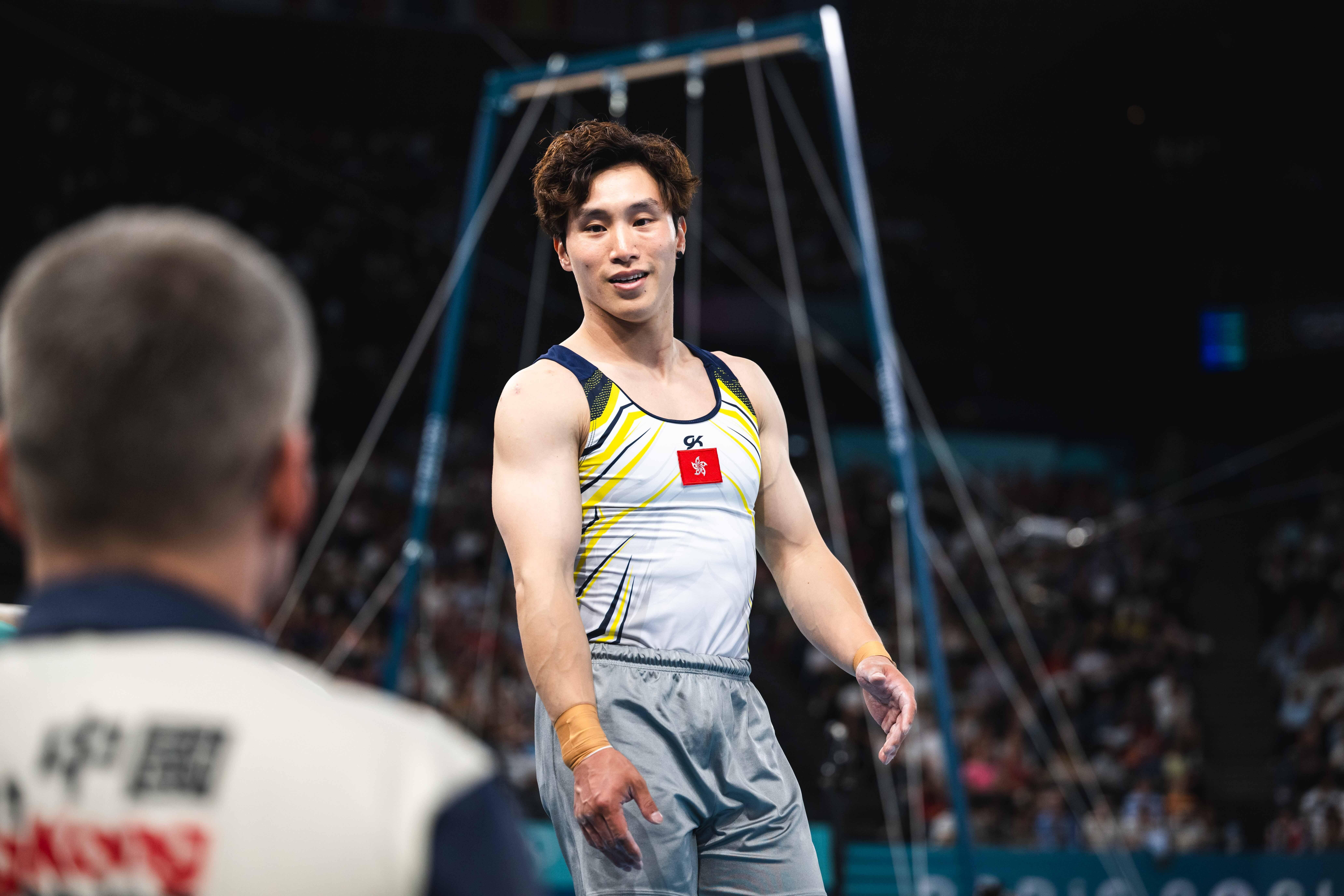 石偉雄出戰體操的跳馬項目。(相片由港協暨奧委會提供)